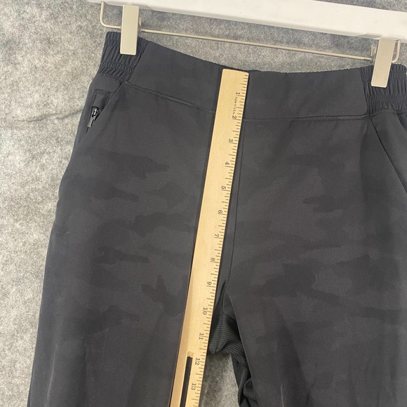 Athleta Brooklyn Jogger Pants 2 Black Camo Lined High Rise Tapered Stretch - Picture 11 of 16